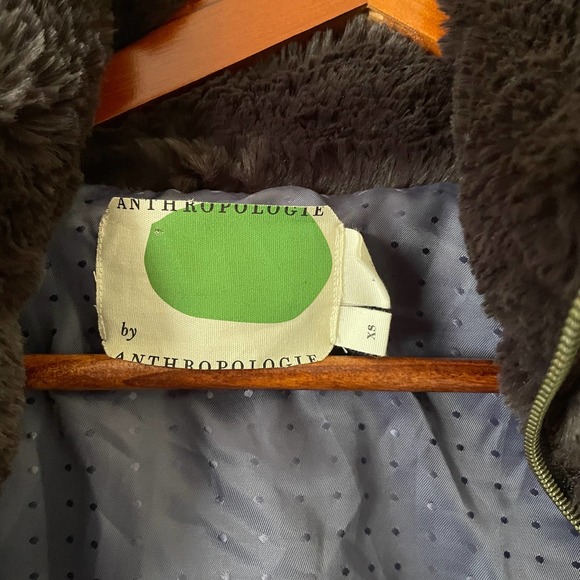 Anthropologie Chevron Faux fur coat - Picture 6 of 7